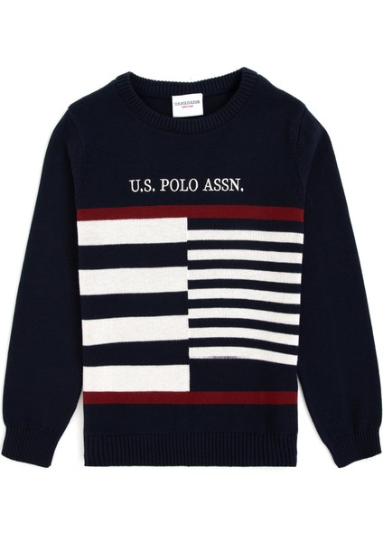 U.S. Polo Assn. Erkek Çocuk Lacivert Triko Kazak 50293025-VR033