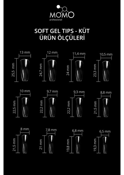 Tırnak Soft Gel Tips 500 Ad. (Küt)