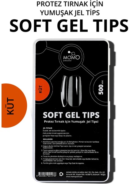 Tırnak Soft Gel Tips 500 Ad. (Küt)