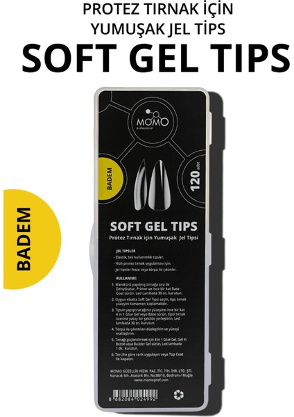 Tırnak Soft Gel Tips 120 Ad. (Badem)