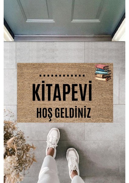 Dijital Baskı Kişiye Özel Iç Kapı Dekorasyon Paspas Kitapevi Ko-134511