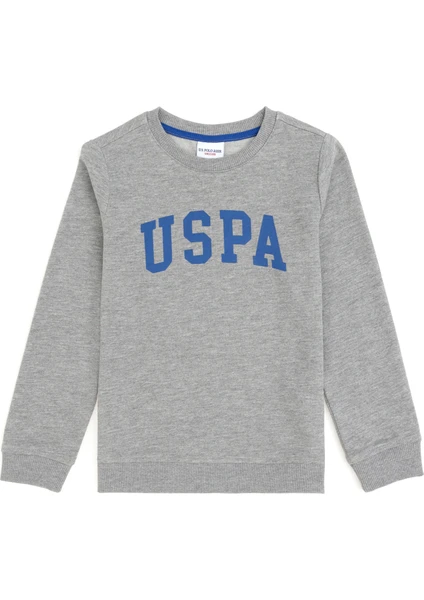 U.S. Polo Assn. Erkek Çocuk Gri Melanj Sweatshirt 50293474-VR086