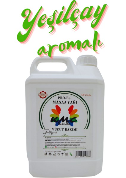 Aromaterapi Masaj Yağı Yeşilçay Aromalı 5 lt