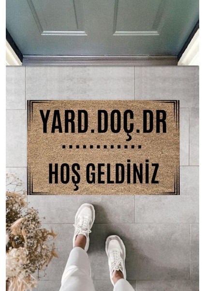 Dijital Baskı Kişiye Özel Iç Kapı Dekorasyon Paspas Yard. Doç. Doktor Ko-134580
