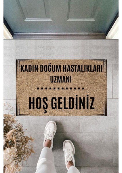 Dijital Baskı Kişiye Özel Iç Kapı Dekorasyon Paspas Kadın Doğum Hastalıkları Uzmanı Ko-134566