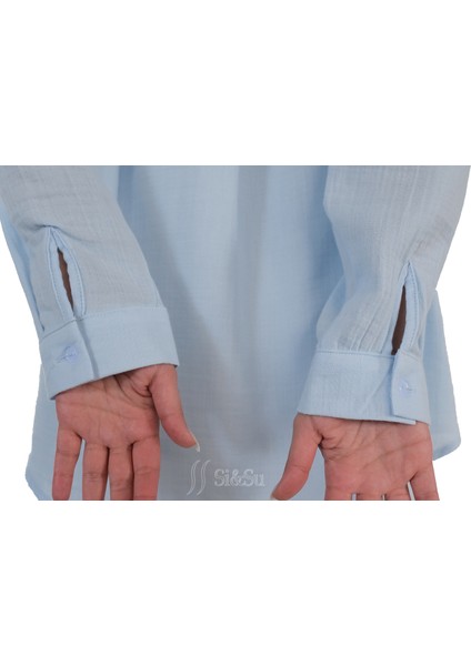 Si&su Müslin Kumaş Kadın Rahat Kesim, Oversize, Salaş Gömlek