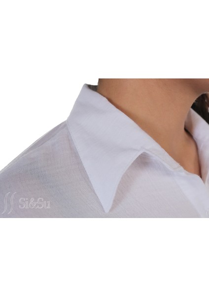 Si&su Müslin Kumaş Kadın Rahat Kesim, Oversize, Salaş Gömlek