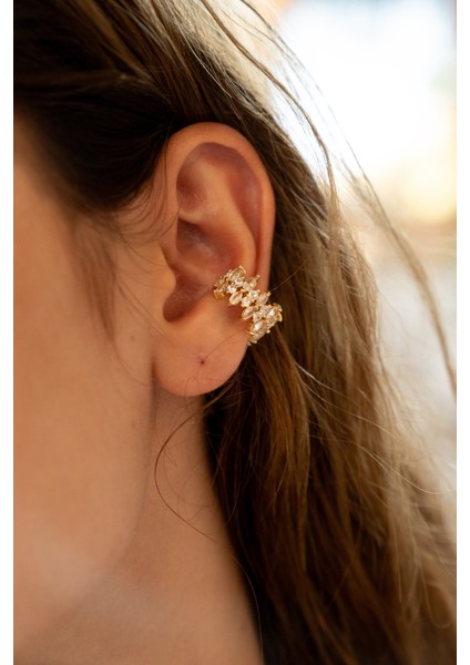 VIP Çelik Gold Crown Earcuff