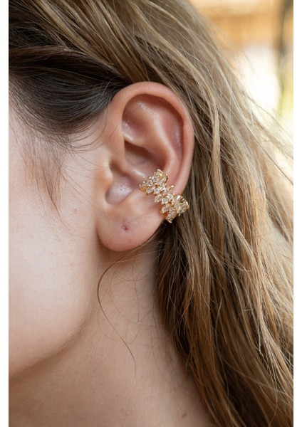 VIP Çelik Gold Crown Earcuff