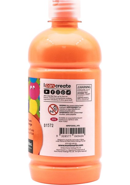 Poster Boyası 500 ml Fluoro Orange