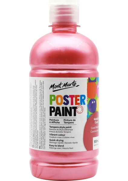 Poster Boyası 500 ml Metallic Coral