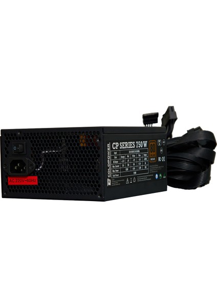ColdPower Seawave 7x Argb Sessiz Fan Temper Cam 750 Watt 80 Bronze Güç Kaynağı Kumanda Kontrolcü E-Atx Gaming Kasa