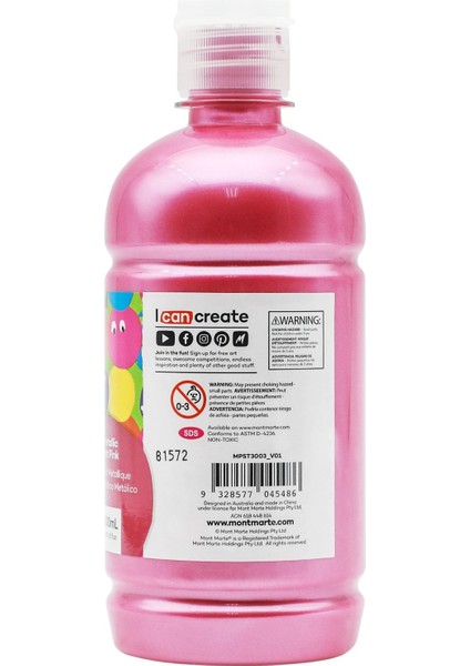 MONT MARTE Poster Boyası 500 ml Metallic Hot Pink