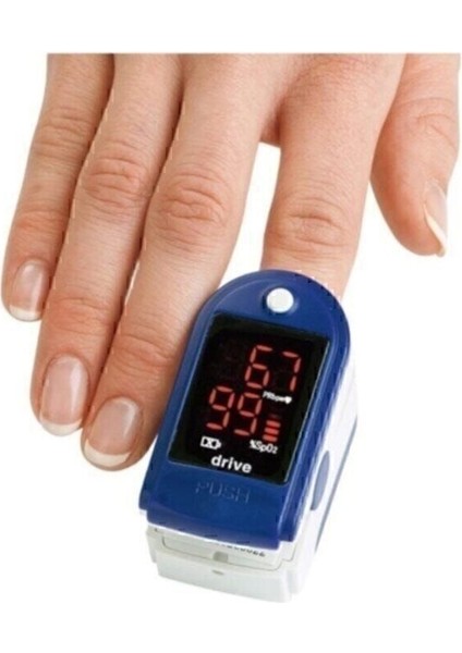 Tekno Trust Parmak Tipi Oksimetre Kan Oksijen Nabız Ölçer Oximeter 6007 Pilli LED