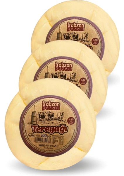 Trabzon Yöresel Az Tuzlu Tonya Tereyağı 3x500 gr