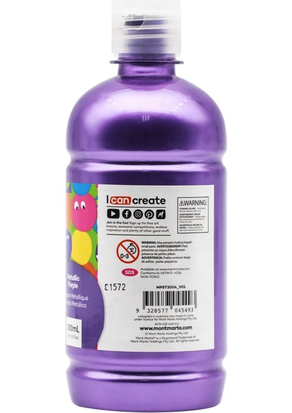 Poster Boyası 500 ml Metalllic Purple