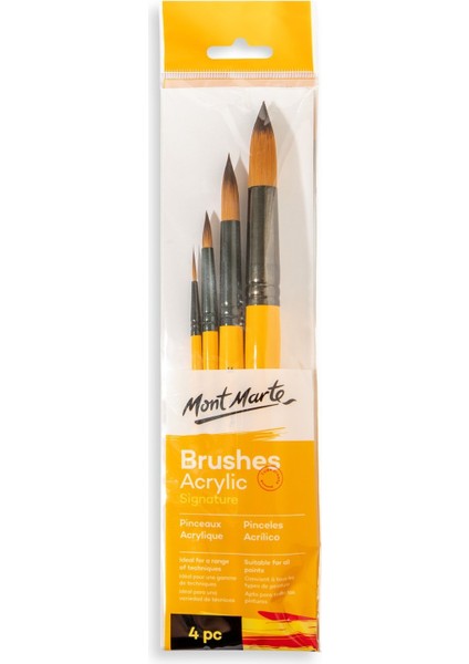 mm Gallery Serisi Fırça Seti Akrilik 4'lü Signature