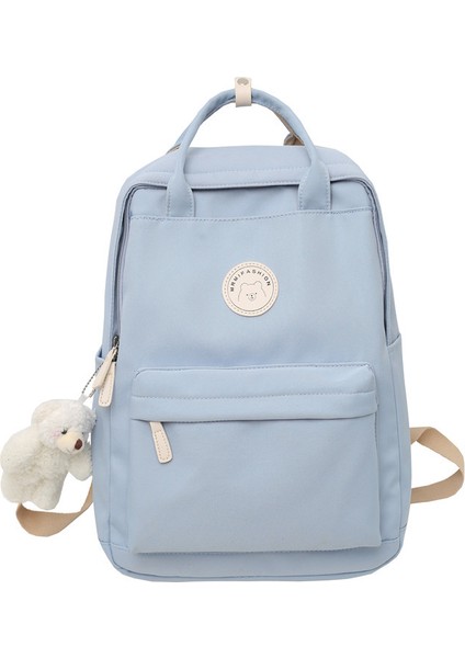 Kızların Sırt Çantaları, Öğrenci Okul Çantaları, Kadınların Modaya Uygun Büyük Kapasiteli Düz Renkli Naylon Çantaları (Yurt Dışından)