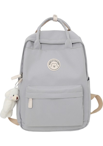 Kızların Sırt Çantaları, Öğrenci Okul Çantaları, Kadınların Modaya Uygun Büyük Kapasiteli Düz Renkli Naylon Çantaları (Yurt Dışından)