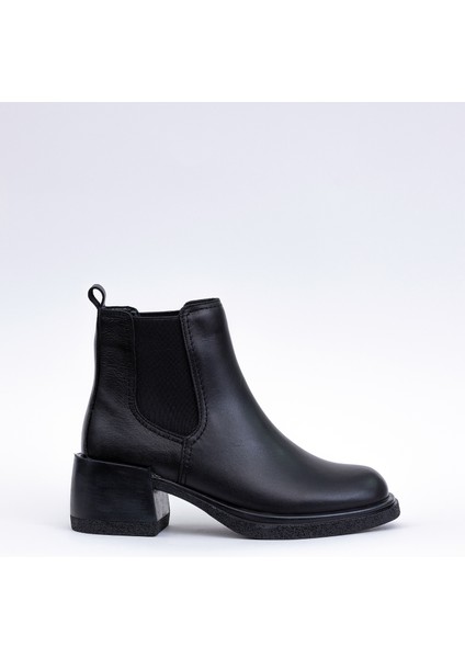Deri Ökçeli Kauçuk Taban Kadın Chelsea Bot indirimleri