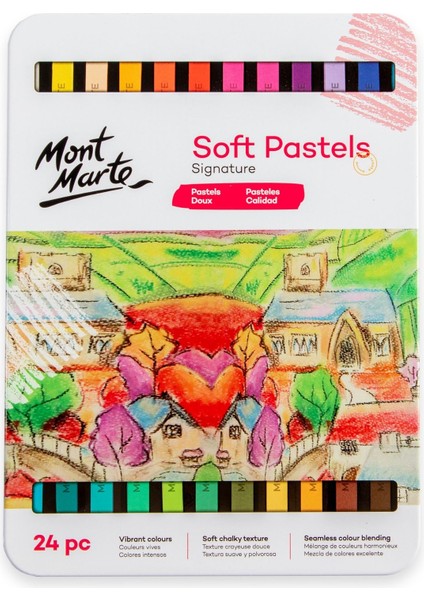 MONT MARTE mm Soft Pastel Teneke Kutuda 24'lü Signature