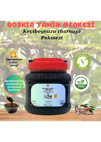 Bozkır Tahin Merkezi Keçiboynuzu (Harnup) Köy Pekmezi 950 gr (Katkısız&doğal)