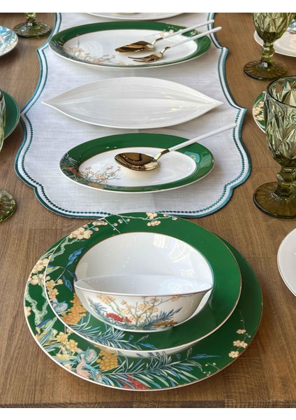 Yemek Takımı Floral Green 41 Parça 6 Kişilik