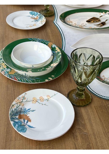 Yemek Takımı Floral Green 41 Parça 6 Kişilik