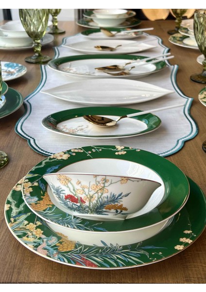 Yemek Takımı Floral Green 41 Parça 6 Kişilik