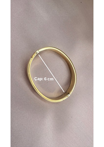 Çelik Çift Sim Düz Silver Kelepçe Bileklik (Çap: 6cm-Çevresi: 19CM)