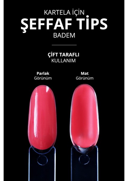 Tips Şeffaf Badem 50 li Kartela indirimleri