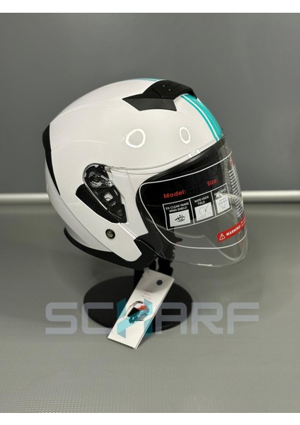 Scharf JK-526 Güneş Vizörlü Yarım Kask