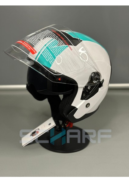 Scharf JK-526 Güneş Vizörlü Yarım Kask