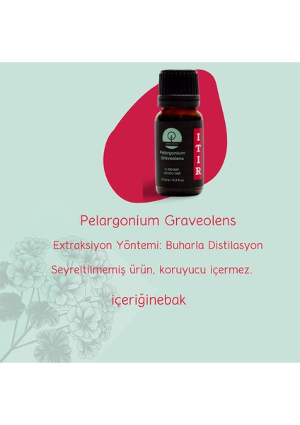 Saf Doğal Itır Yağı, (Seyreltilememiş) 10 ml