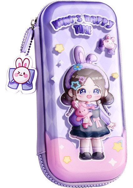 Karikatür Çok Katmanlı Büyük Kapasiteli Sevimli Kalem Kutusu (Yurt Dışından)