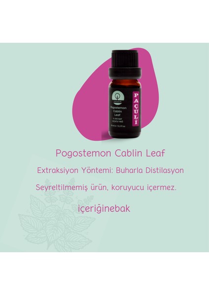 Saf Doğal Paçuli Yağı, (Seyreltilmemiş) 10 ml