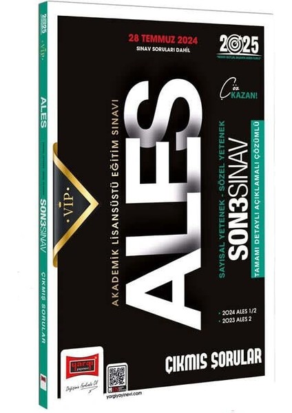 2025 ALES Vip Sayısal Sözel Yetenek Son 3 Sınav Çıkmış Sorular