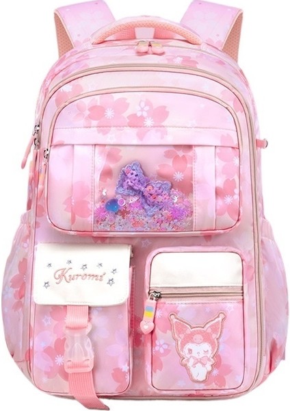 Kuromi Tatlı Ilkokul Çantası Kızlar Buzdolabı Kapısı Büyük Kapasiteli Çok Cepli Sırt Çantası (Yurt Dışından)