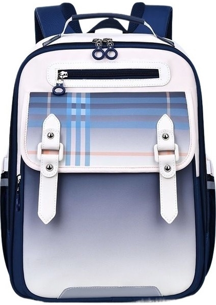 Ingiliz Degrade Yeni Okul Çantası Çocuk Ilköğretim Okulu Erkek ve Kız Sınıfları 1-6 Omurga Koruyucu Sırt Çantası Su Geçirmez ve Aşınmaya Dayanıklı Sırt Çantası (Yurt Dışından)