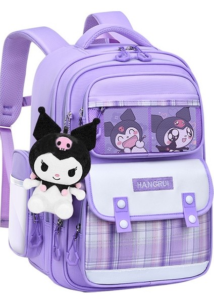 Kuro Okul Çantası Pirinç Kız Ilkokul Öğrencileri 1, 3, 4 Ila 6. Sınıf Öğrencileri Için Omurga Koruma ve Yük Azaltma Sırt Çantası (Yurt Dışından)