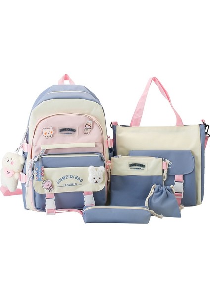 Bayan Lise Öğrencileri, Ortaokul Öğrencileri Için Yeni Okul Çantaları, Geniş Kapasiteli Sırt Çantaları, Beş Parçalı Set, Ilkokul Öğrencileri, Üçüncü Ila Altıncı Sınıf Sırt Çantaları (Yurt Dışından)