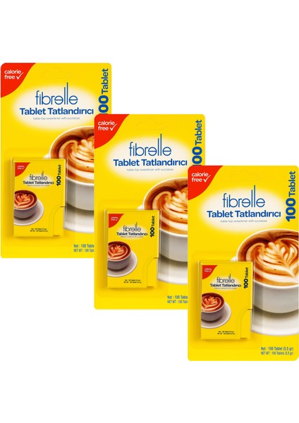 Sucralozlu Tablet Tatlandırıcı 100'LÜ Cep x 3