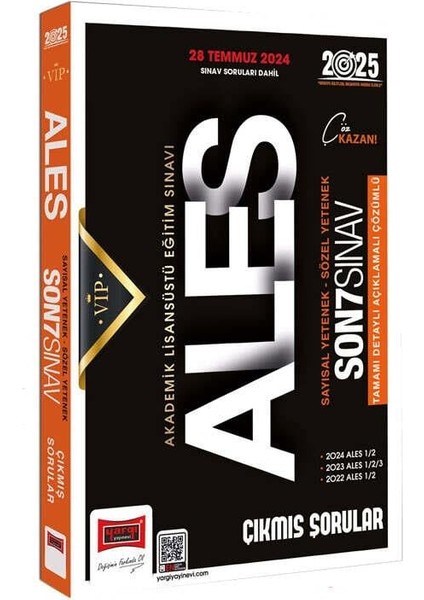 2025 ALES Vip Sayısal Sözel Yetenek Son 7 Sınav Çıkmış Sorular
