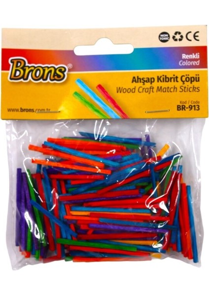 BR 913 Ahşap Kibrit Çöpü Renkli