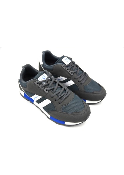 1548 Ortopedik Siyah Erkek Günlük Koşu Ve Yürüyüş Sneaker Ayakkabı Füme