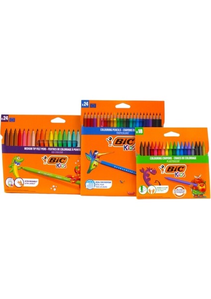 Bic Anaokulu ve Ilkokul 3 Parça Premium Boya Seti