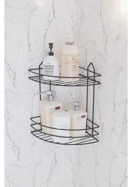 2 Katlı Yapışkanlı Banyo Köşe Düzenleyici SBK02-B