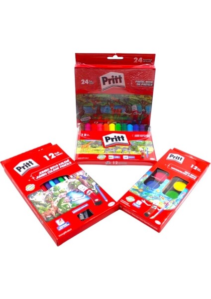 Pritt Anaokulu ve Ilkokul 4 Parça Premium Boya Seti
