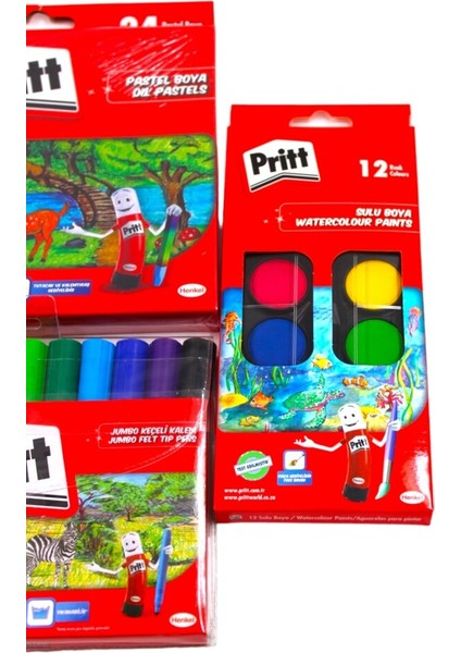 Pritt Anaokulu ve Ilkokul 4 Parça Premium Boya Seti indirimleri