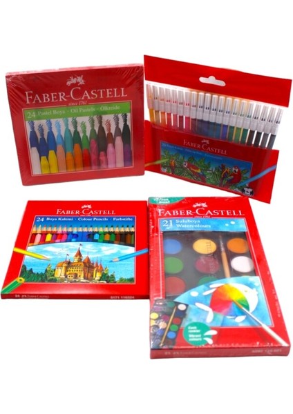 Faber Castell Anaokulu ve Ilkokul 4 Parça Premium Boya Seti